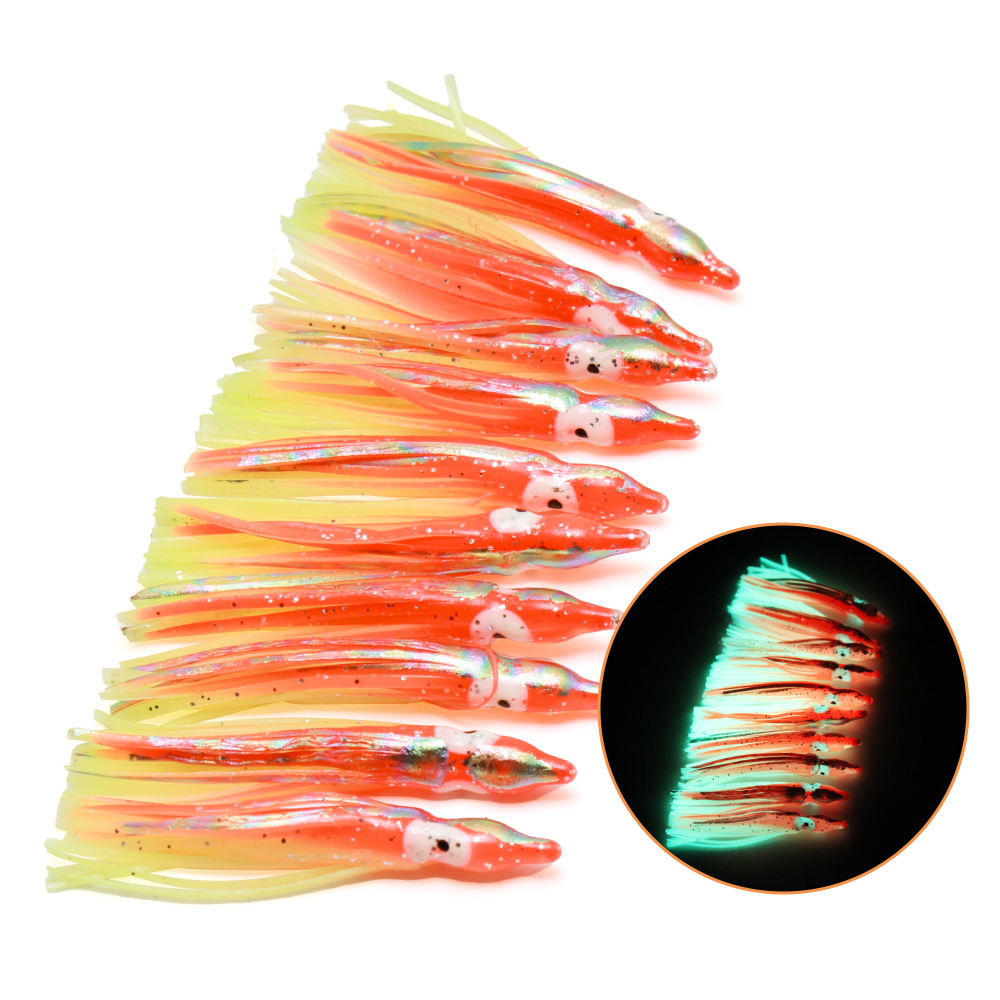 Fishing Lure Buzzbait - 10 Adet Yumuşak Işıklı Ahtapot Kalamar