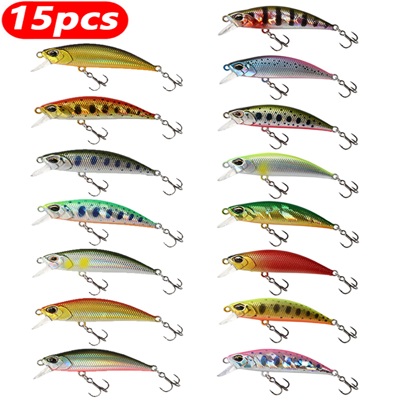 Fishing Lure Jerkbait - 15 Adet Batan Minnow Balıkçılık Yemleri