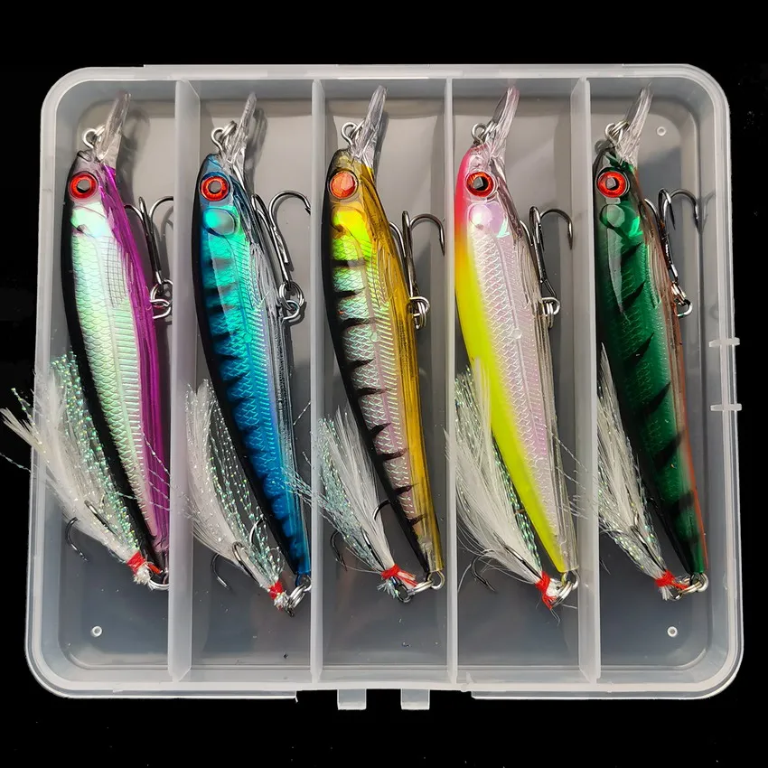 Fishing Lure Box - 5 adet/kutu lazer 3D gözler biyonik