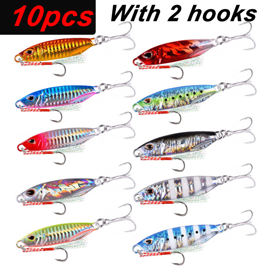 10 adet uzun döküm Metal yem S - Fishing Lure Spinnerbait incelemesi ve fiyatı