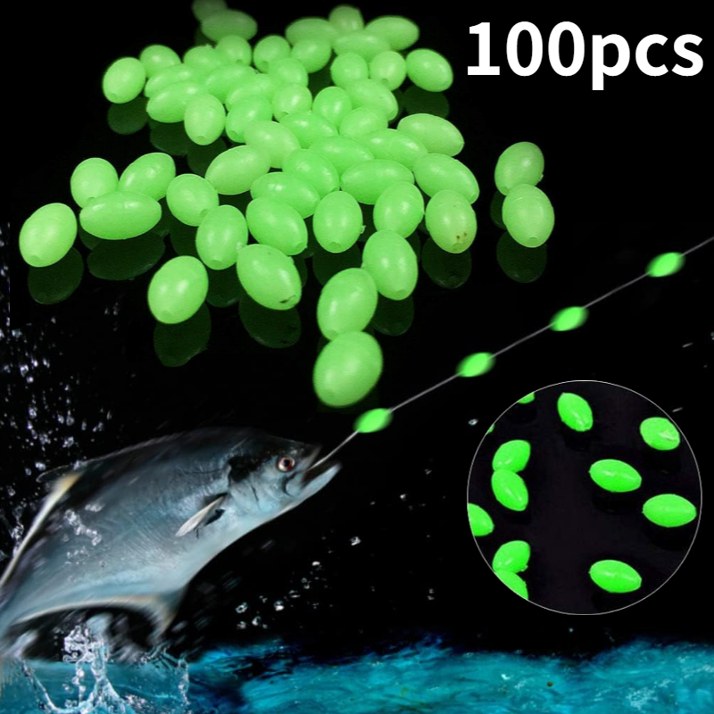 100 adet/grup Oval Gece Aydınl - Fishing Lure Topwater incelemesi ve fiyatı