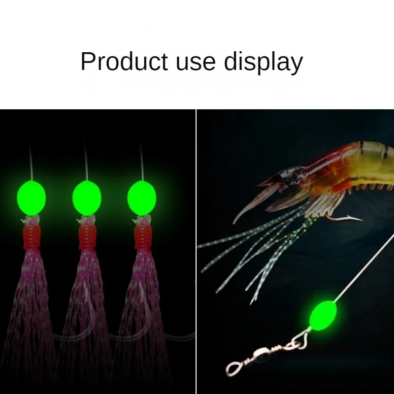 100 adet/grup Oval Gece Aydınl - Fishing Lure Topwater incelemesi ve fiyatı
