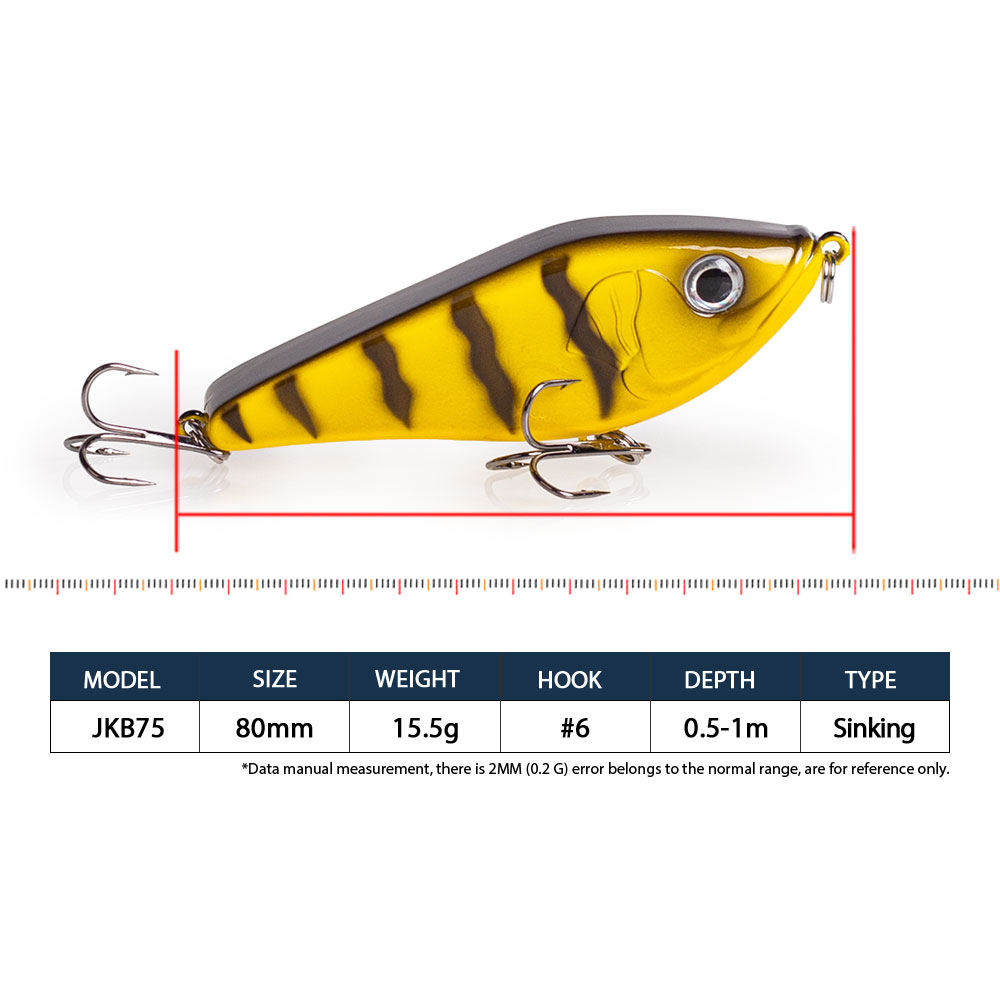 80mm/15.5g Muskies Jerkbait Pi - Fishing Lure Swimbait incelemesi ve fiyatı