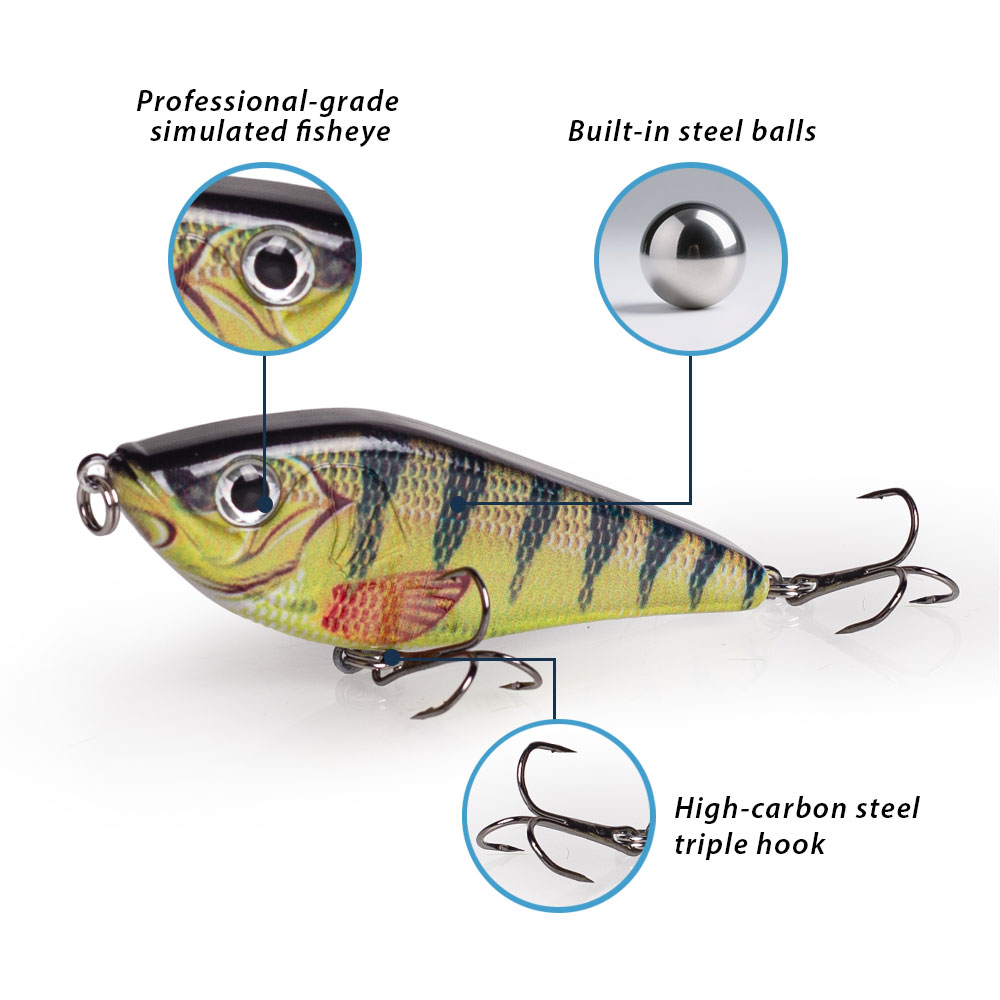 80mm/15.5g Muskies Jerkbait Pi - Fishing Lure Swimbait incelemesi ve fiyatı