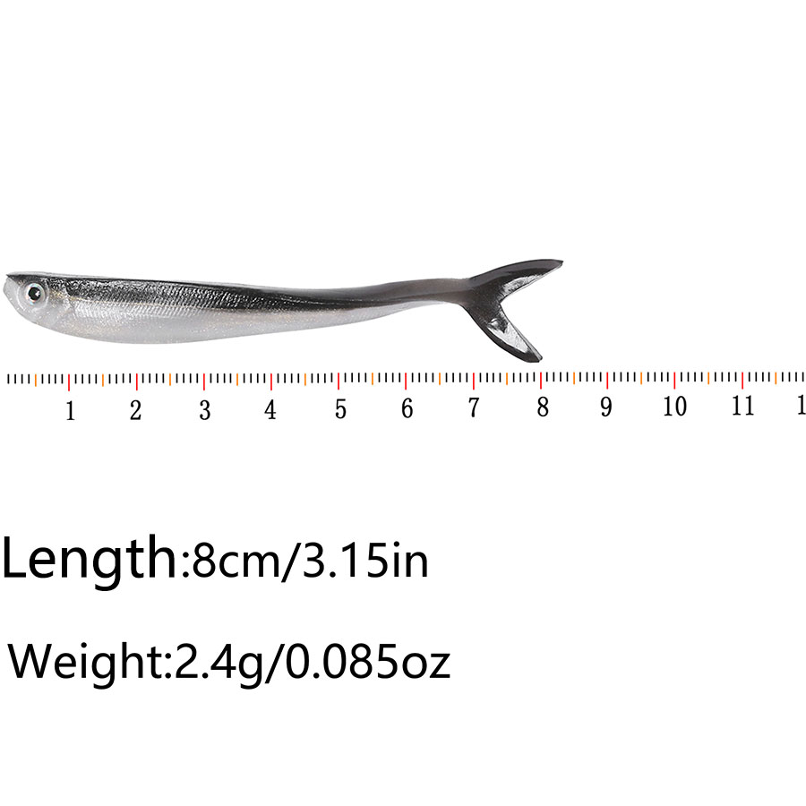 10 Adet Kolay Parlak Çatal Uçl - Fishing Lure Swimbait incelemesi ve fiyatı
