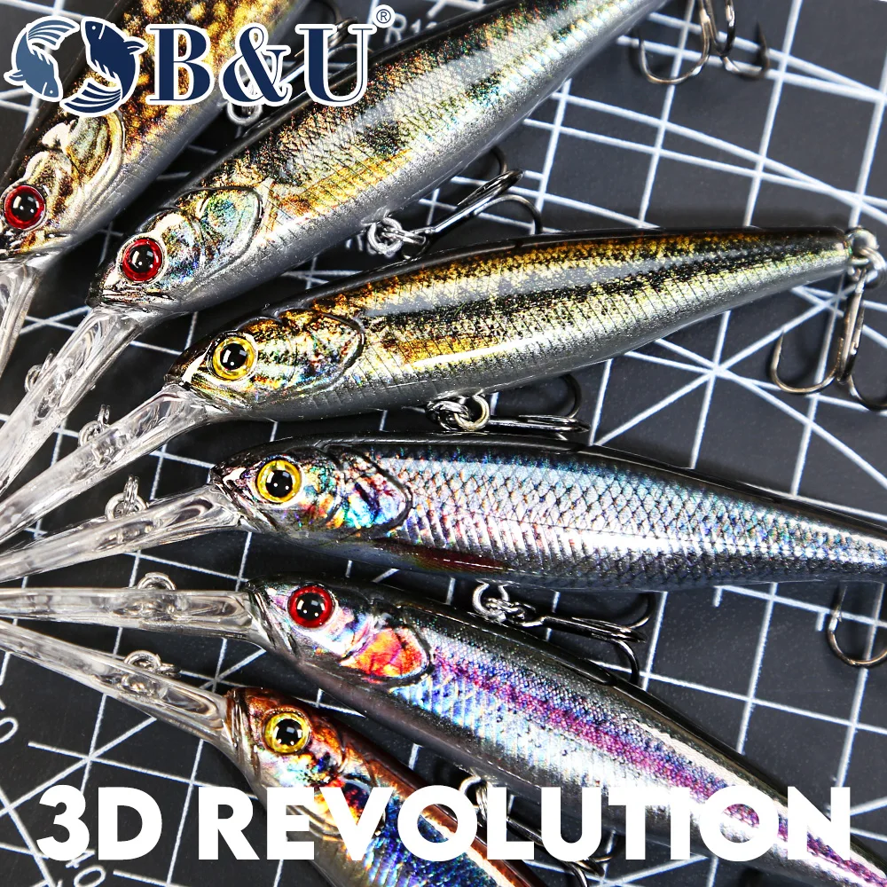 B&U 68mm 3D Baskı Shad Asma Mi - Fishing Lure Jerkbait incelemesi ve fiyatı