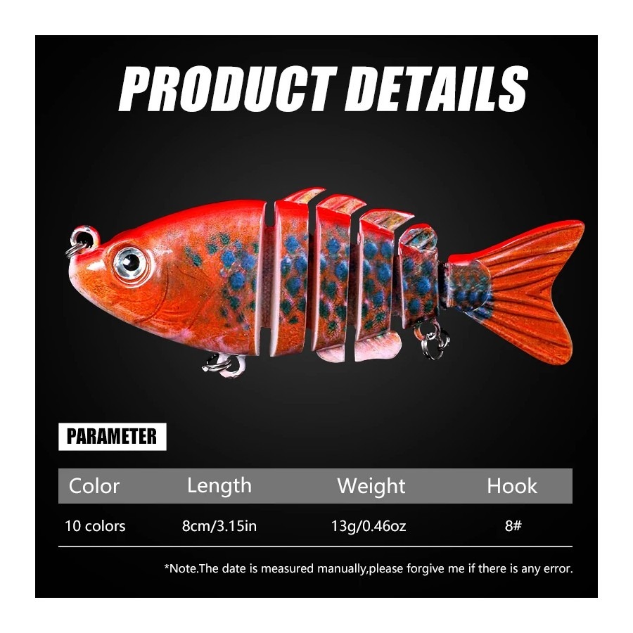 1 adet 8cm 13g gerçekçi balıkç - Fishing Lure Swimbait incelemesi ve fiyatı