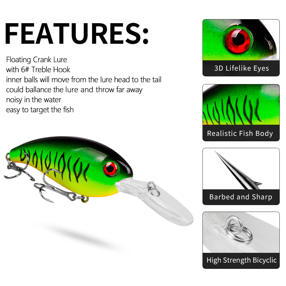 1 adet Lures balıkçılık Lures  - Fishing Lure Crankbait incelemesi ve fiyatı