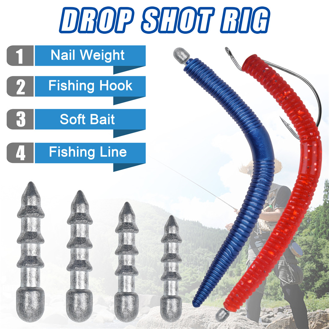 60 adet tırnak ağırlıkları sol - Fishing Lure Accessories incelemesi ve fiyatı