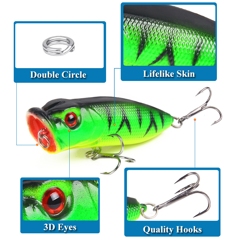 6 adet 6 renk (opp torba)/5 ad - Fishing Lure Popper incelemesi ve fiyatı